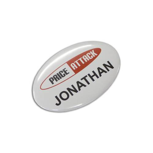 Oval Button Badge  - 65mm x 45mm