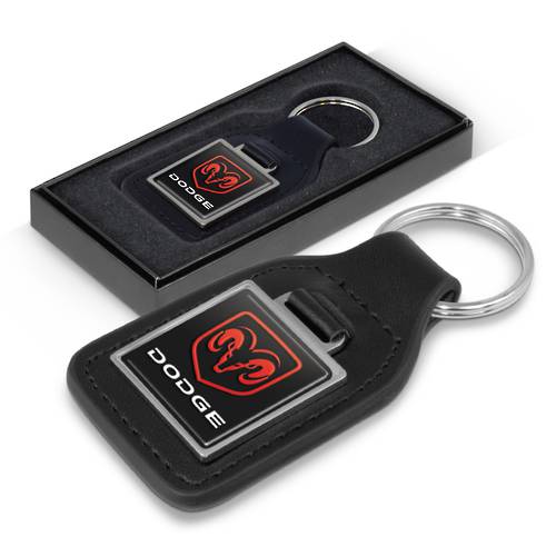 Baron Square Leather Key Ring