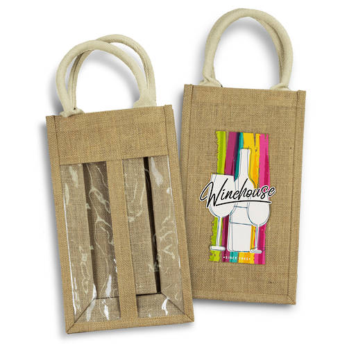 Serena Jute Double Wine Carrier